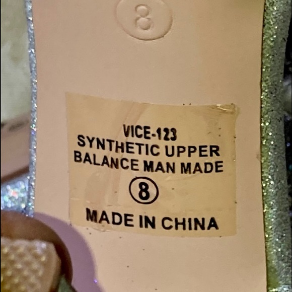 NWT DEB VICE-123 OPEN TOE GLITTER HEELS - Picture 14 of 16